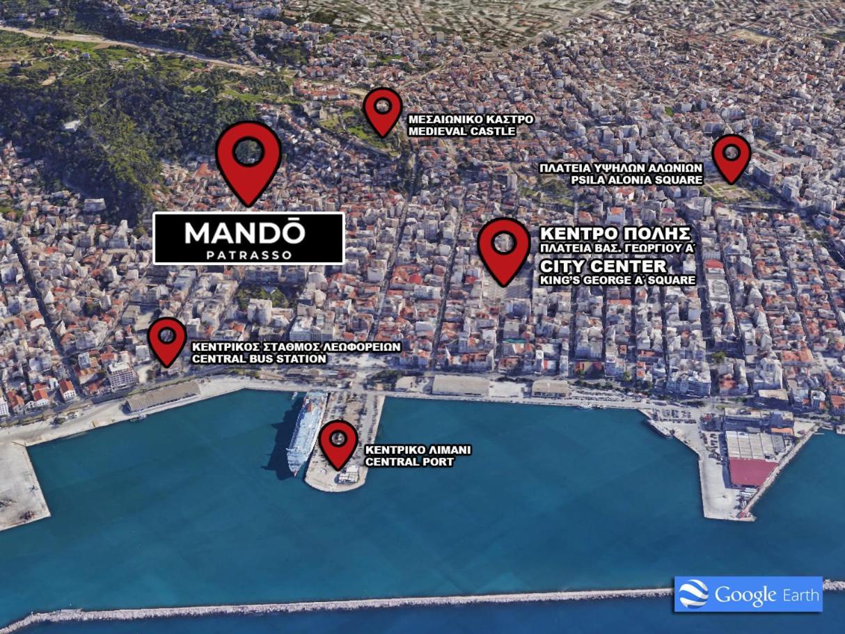 Mando Patrasso - Classical Apartment In The Center Of Patras With Free Parking Bagian luar foto